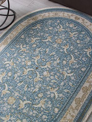 Ковер ZARINA M101B BLUE SHIRINK / BLUE SHIRINK Овал