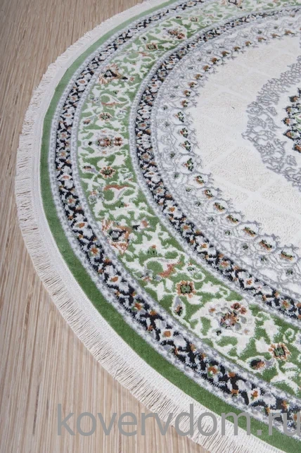 Ковер Amira 4836A D.Blue-L.Grey (зелёный) Круг