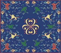 Круглый ковер Балерины зеркальный комплект