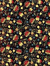 Разноцветный круглый ковер ХОХЛОМА