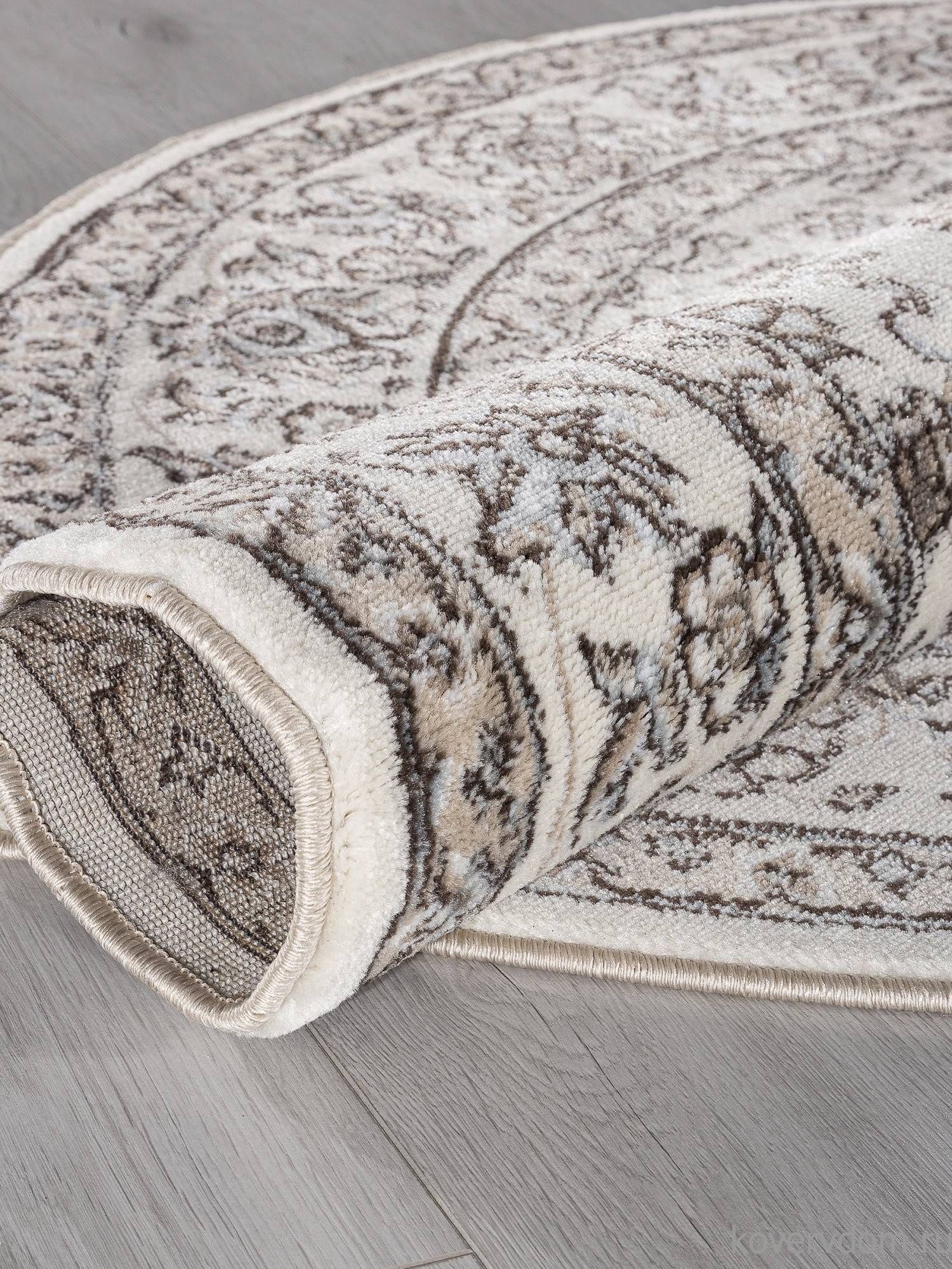 Ковер LUXE L009 CREAM-BROWN Круг