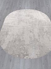 Ковер с бахромой LIMAN-A F169 CREAM-GRAY Овал