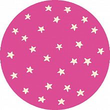 Круглый ковер детский розовый FUNKY TOP STARF pink ROUND
