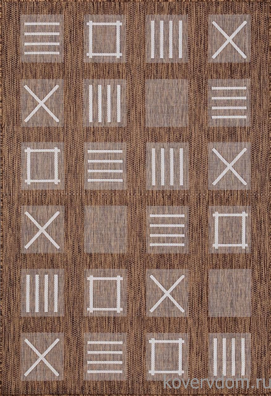 Ковер циновка VEGAS S003 BROWN-CREAM Ковер циновка VEGAS S003 BROWN-CREAM