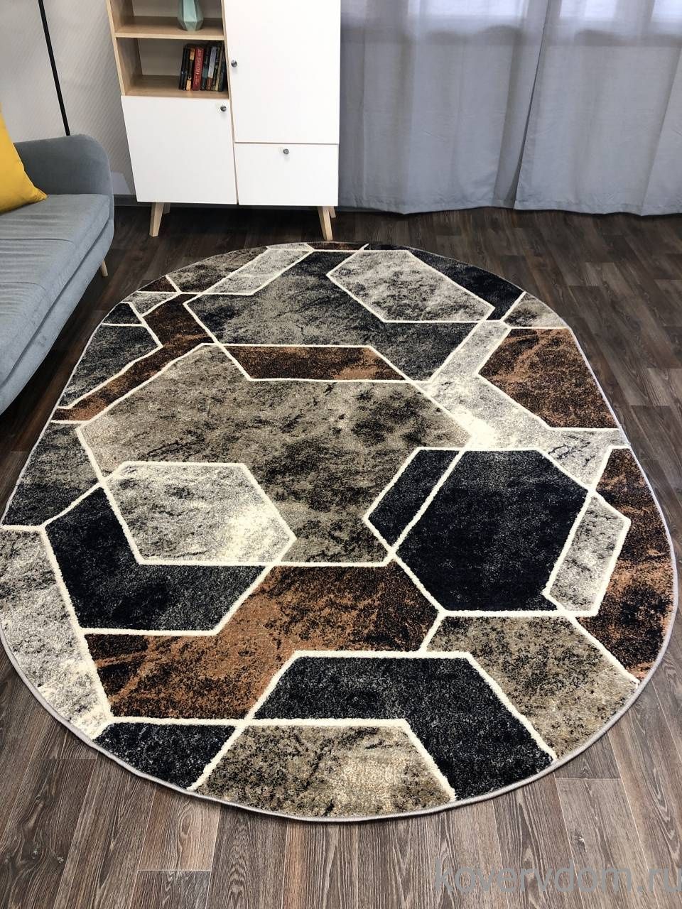 Ковер BOSTON D753 BEIGE-GRAY Овал Ковер BOSTON D753 BEIGE-GRAY Овал