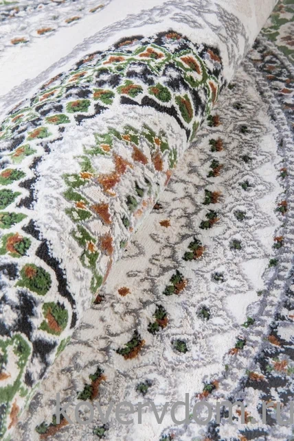 Ковер Amira 4836A D.Blue-L.Grey (зелёный) Круг