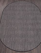 Ковер циновка VEGAS S006 GRAY-BLACK Овал