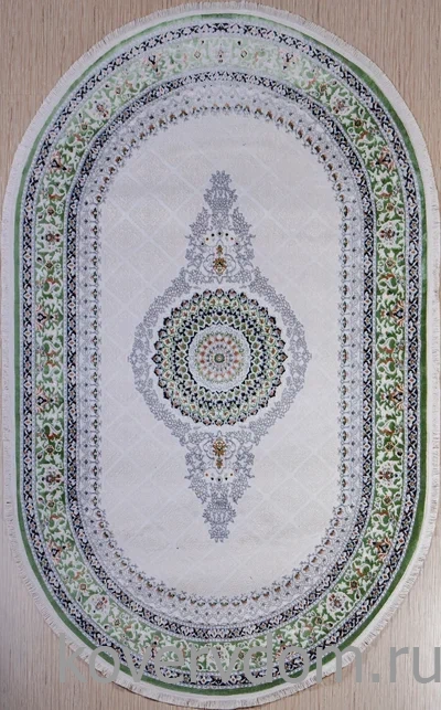 Ковер Amira 4836A D.Blue-L.Grey (зелёный) Овал