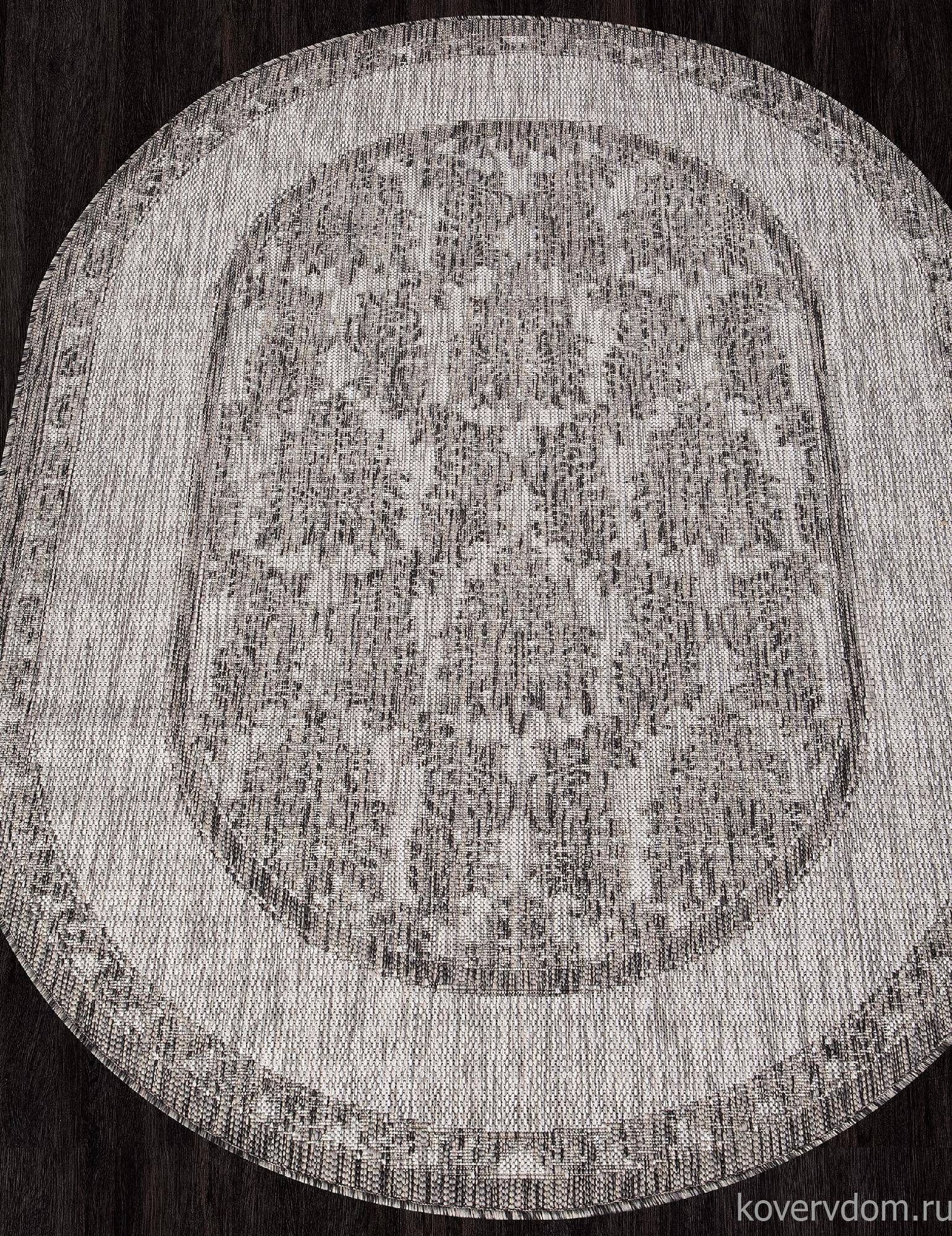 Ковер циновка VEGAS S001 GRAY/Серый Овал Ковер циновка VEGAS S001 GRAY/Серый Овал