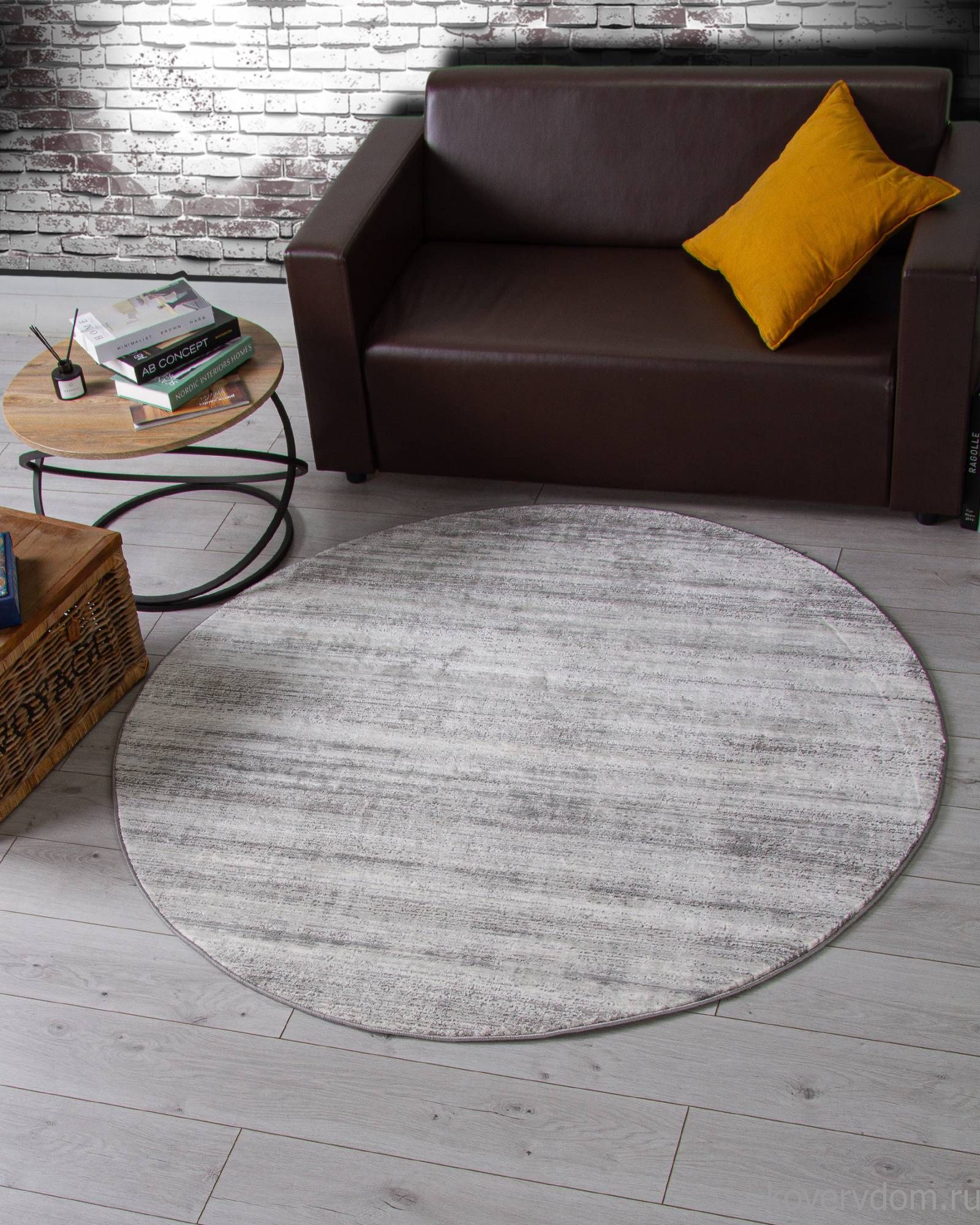 Ковер ARMINA 04077G GREY / GREY Круг Ковер ARMINA 04077G GREY / GREY Круг