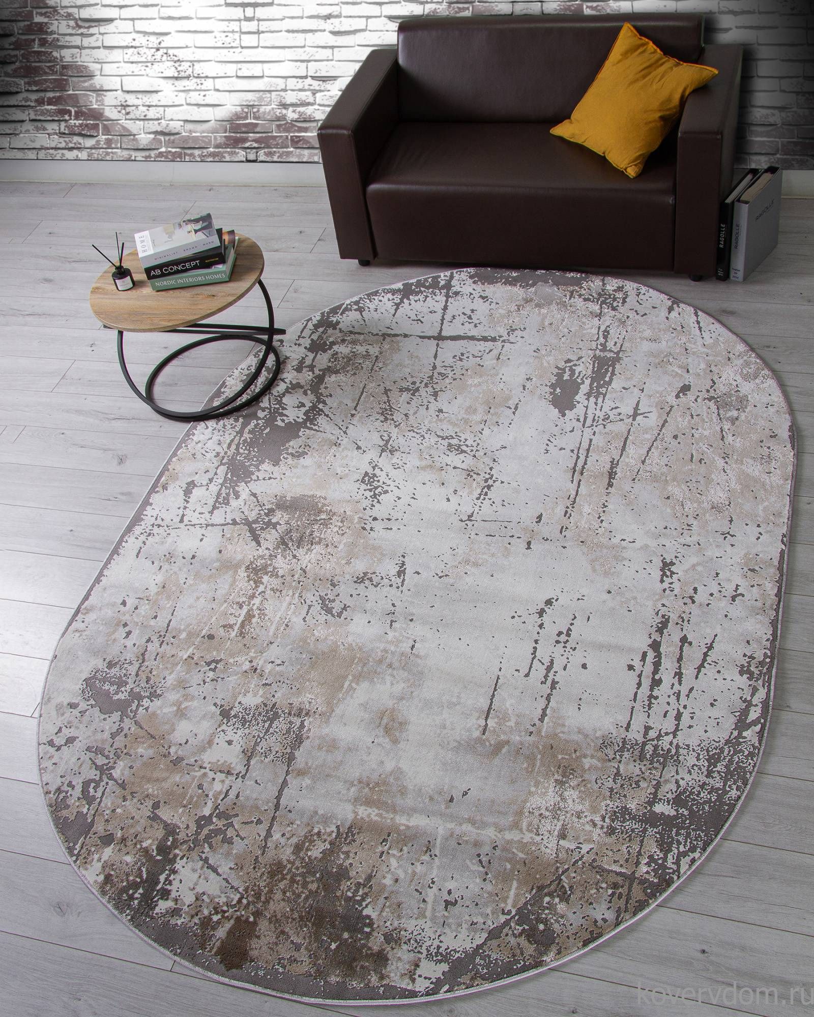 Ковер GRAFF 3433 GRAY-BEIGE Овал