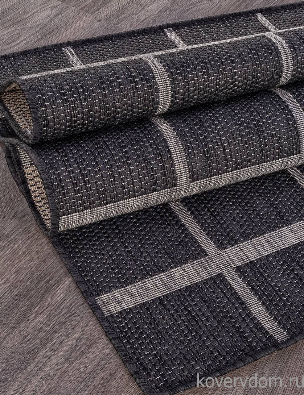 Ковер циновка VEGAS S004 BLACK-GRAY Ковер циновка VEGAS S004 BLACK-GRAY